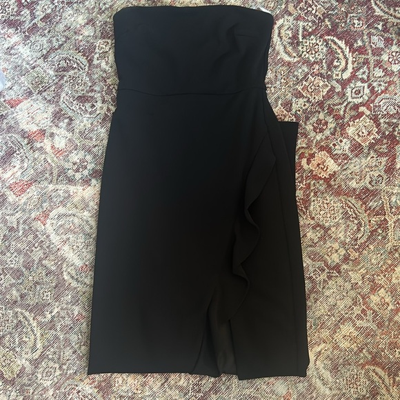 Lulu’s After hours Black Strapless Ruffled Maxi Dress - Picture 9 of 9